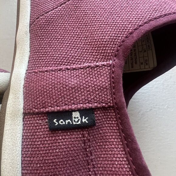 Sanuk Katlash Red Burgundy Fabric Slip On Flat Sneaker Shoes Pointed Toes US 5 - Picture 15 of 16